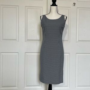 Zoza by Walking Co. Black and White Herringbone Tank Polyamide Dress, 10